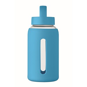 Láhev z borosilikátového skla 600 ml, tyrkysová