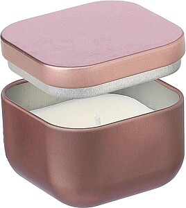 LALE Svíčka v kovové krabičce, růžová