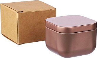 LALE Svíčka v kovové krabičce, růžová