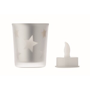 LED čajová svíčka, stříbrná