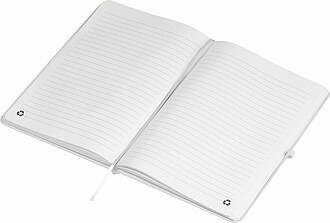 Linkovaný zápisník A5, 96 listů, desky z recyklovaného PU, bílý