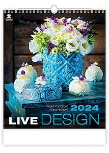 Live Design 2024, nástěnný kalendář, prodloužená záda