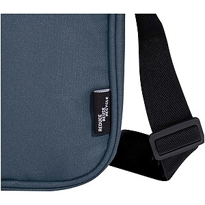 Malá taška přes rameno z recyklovaného polyesteru, modrošedá