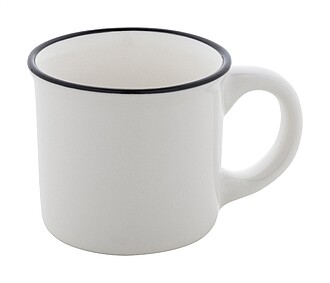 Malý keramický vintage hrnek, bílá