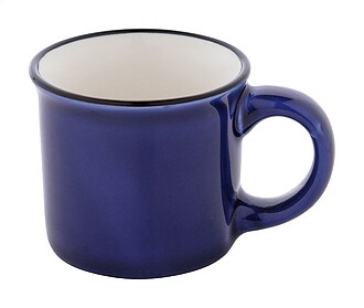 Malý keramický vintage hrnek, královská modrá - reklamní hrnky