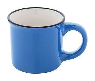 Malý keramický vintage hrnek, světle modrá