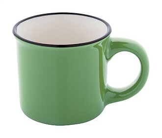 Malý keramický vintage hrnek, světle zelená