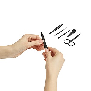 Manikúrní sada, 6 dílná, šedá