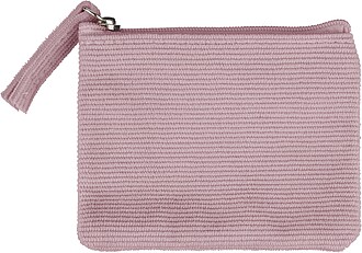 Manšestrová peněženka na zip, jemně růžová