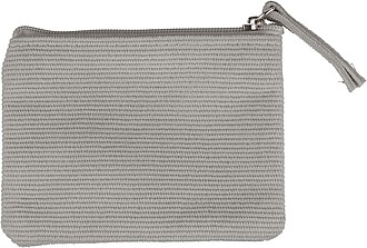 Manšestrová peněženka na zip, šedá - reklamní předměty