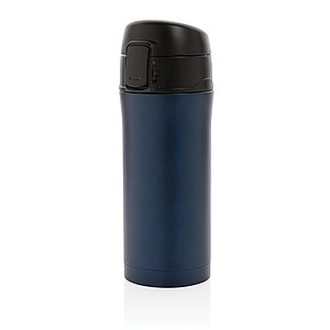 Matný kovový vakuový termohrnek, objem 300ml, námořní modrá - termohrnek s vlastním potiskem