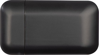 Matný plastový zapalovač, který se nabíjí USB kabelem, černý reklamní zapalovač