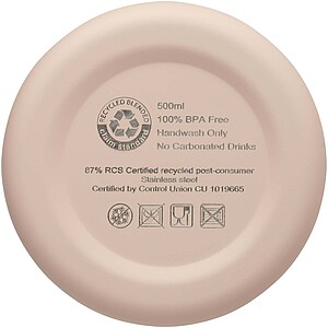 Měděná vakuově izolovaná láhev 500ml, světle růžová