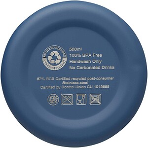 Měděná vakuově izolovaná láhev 500ml, tmavě tyrkysová