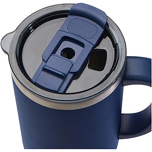 Měděný vakuově izolovaný hrnek s brčkem a dvojitou stěnou 1200ml, námořní modrá