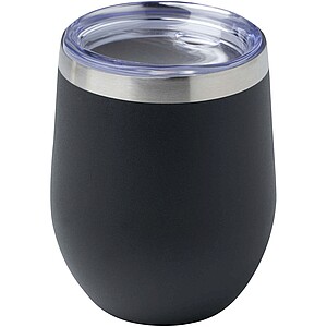 Měděný vakuově izolovaný termohrnek 350ml, černá - termohrnek s vlastním potiskem