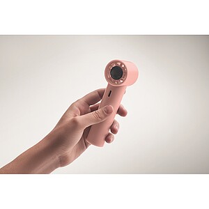 Mini ruční vysokorychlostní ventilátor, jemně růžová