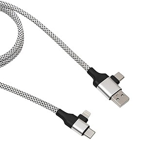Nabíjecí a datový kabel, stříbrná
