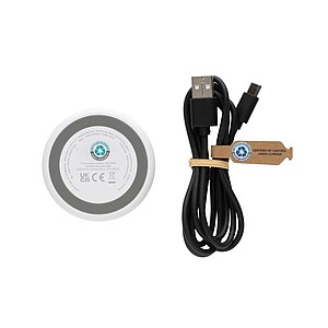 Nabíjecí podložka 3v1 15W Magnapad z RCS recyklovaného plastu, bílá