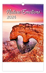 Nature Emotions 2024, nástěnný kalendář, prodloužená záda