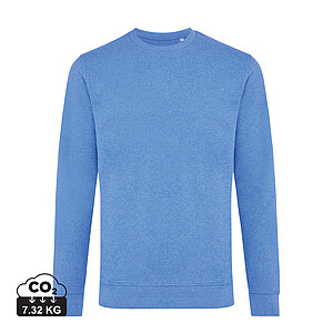 Nebarvená mikina z recyklované bavlny, modrá, M
