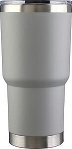 Nerezový dvoustěnný termohrnek 590 ml, šedá - termohrnek s vlastním potiskem