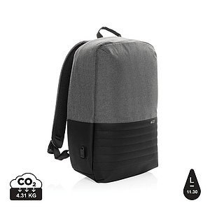 Nevykradnutelný batoh na notebook, šedý - batoh s potiskem