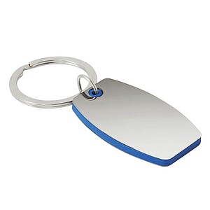 Ocelová klíčenka, modrá