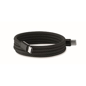 Opletený magnetický kabel, černá