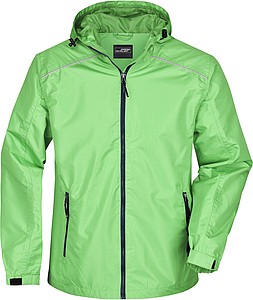 Pánská bunda do deště James & Nicholson RAIN, zelená, XL - bundy s vlastním potiskem