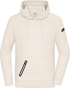 Pánská mikina s kapucí DAIBER INTERLOCK, béžová, velikost 3XL - potisk mikin