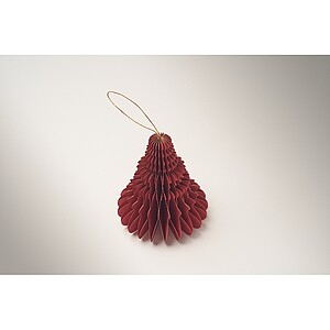 Papírová ozdoba na stromek, červená