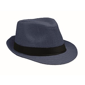 Papírový slaměný klobouk, tmavě modrá