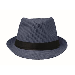 Papírový slaměný klobouk, tmavě modrá