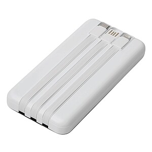 Plastová powerbanka 10 000 mAh, bílá