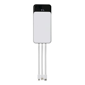 Plastová powerbanka 10 000 mAh, bílá