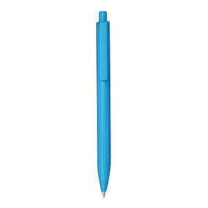 Plastová propiska s žebrovaným úchopem, modrá