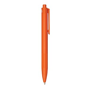 Plastová propiska s žebrovaným úchopem, oranžová