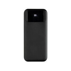 Powerbanka 10000mAh s integrovanými kabely z RCS plastu, černá