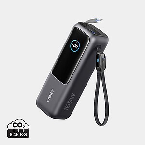 Powerbanka 25 000 mA 165 W s vysouvacím kabelem, šedá - reklamní předměty