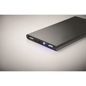 Powerbanka 8000 mAh, tmavě šedá
