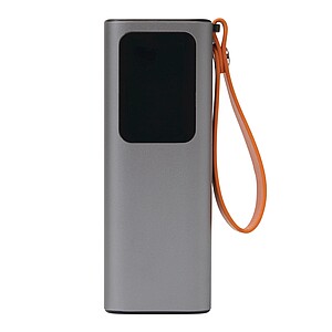 Powerbanka s integrovaným nabíjecím kabelem 20 000 mAh, stříbrná