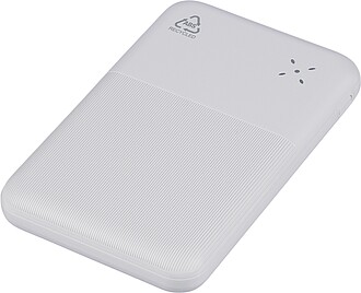 Powerbanka z recyklovaného ABS, bílá