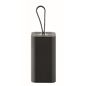 Powerbanka z recyklovaného hliníku 20.000 mAh, černá