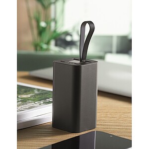 Powerbanka z recyklovaného hliníku 20.000 mAh, černá