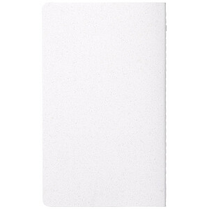 Poznámkový blok s obálkou z crush papíru, 80 listů, linkovaný, bílý