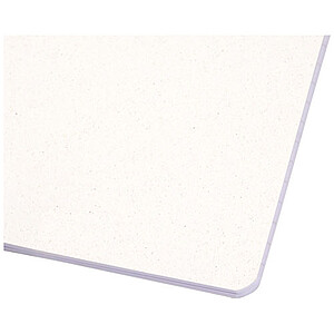 Poznámkový blok s obálkou z crush papíru, 80 listů, linkovaný, bílý