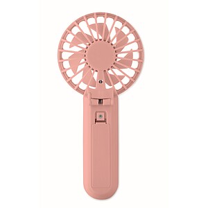 Přenosný skládací ventilátor, jemně růžová