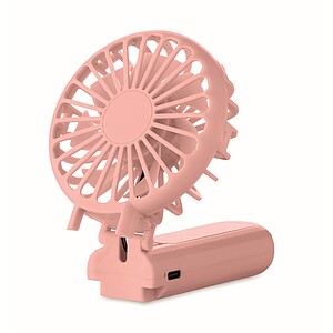 Přenosný skládací ventilátor, jemně růžová