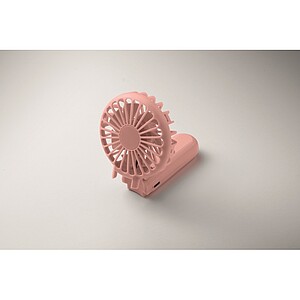 Přenosný skládací ventilátor, jemně růžová